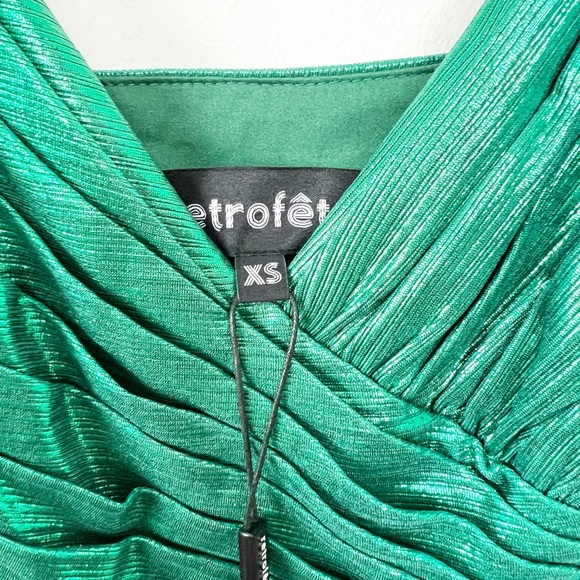 NWT Retrofete Doss Dress in Natural Green XS